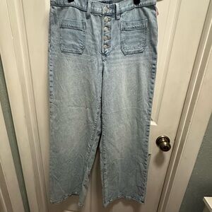 Lands' End Light Blue Wide Leg Jeans